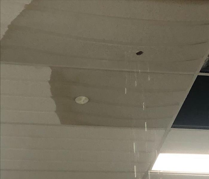 Water leaking out of ceiling.