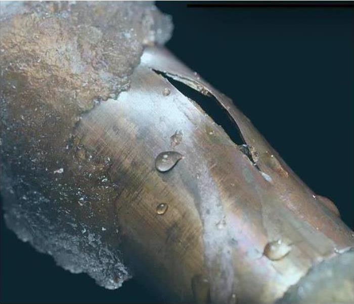 Frozen damage copper pipe